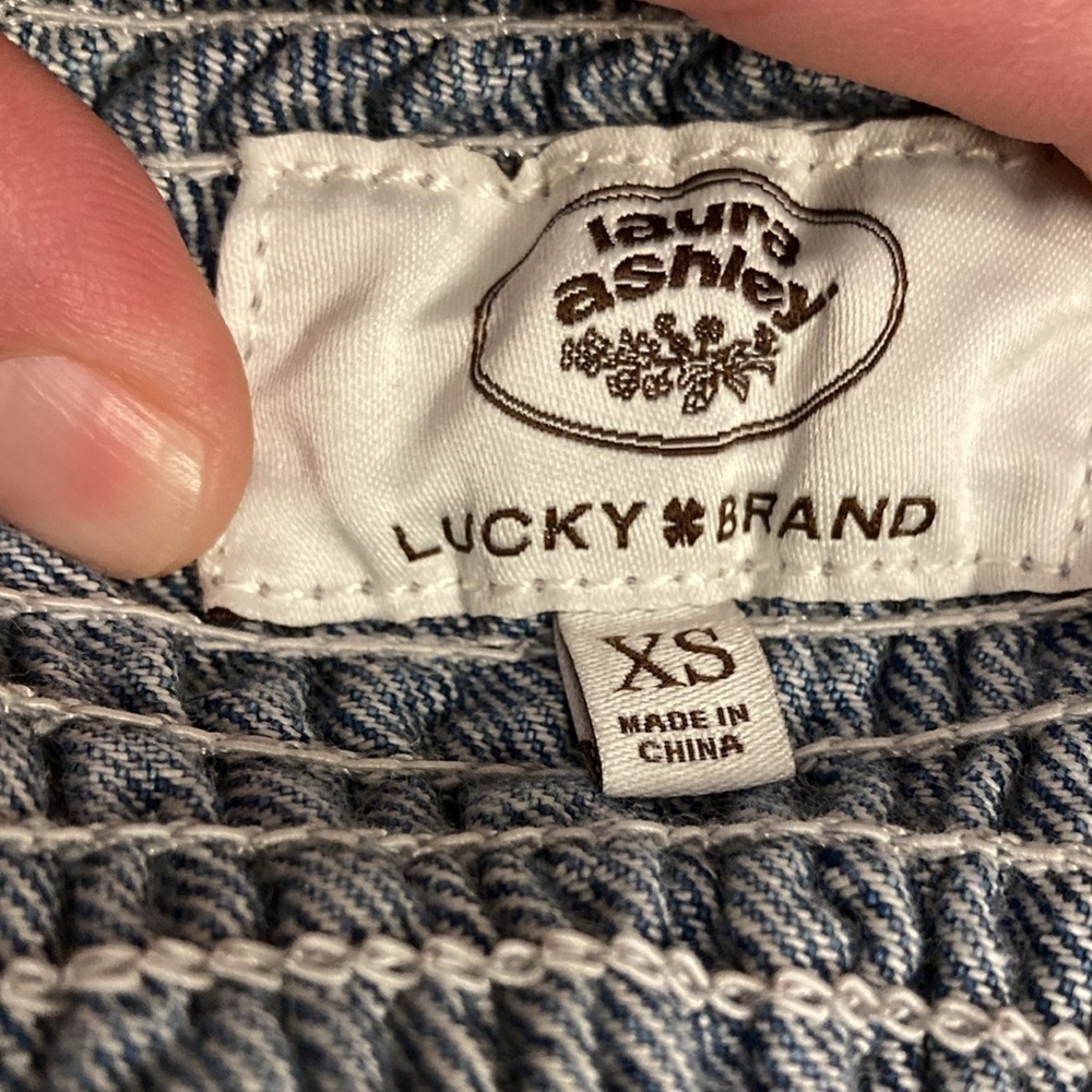 Lucky Brand Denim Crop Tank Top - Picture 5 of 10